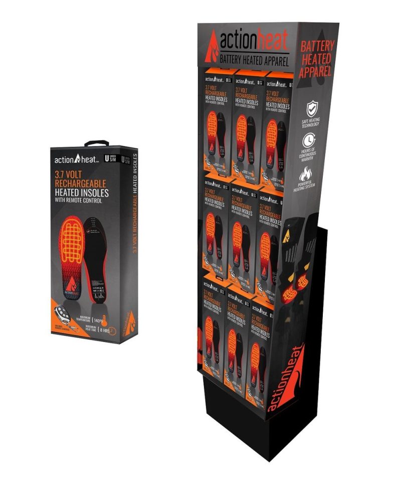 ActionHeat 3V Insoles 12-piece display - Front