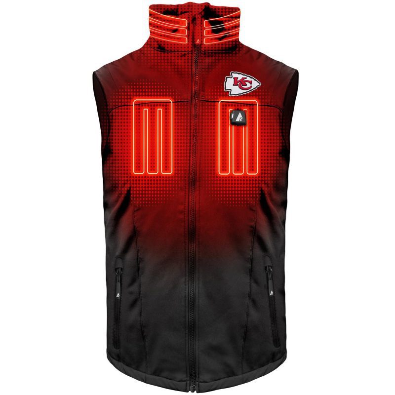 ActionHeat Kansas City Chiefs 5V Men's Softshell Battery Heated Vest - Front