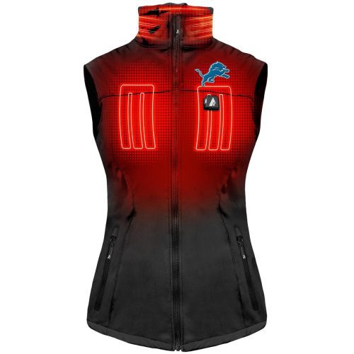 ActionHeat Detroit Lions 5V Women's Softshell Battery Heated Vest - Front