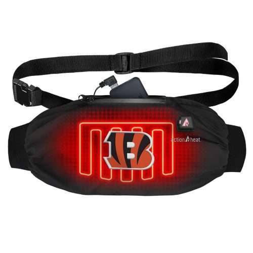 ActionHeat Cincinnati Bengals 5V Battery Heated Hand Muff - Front