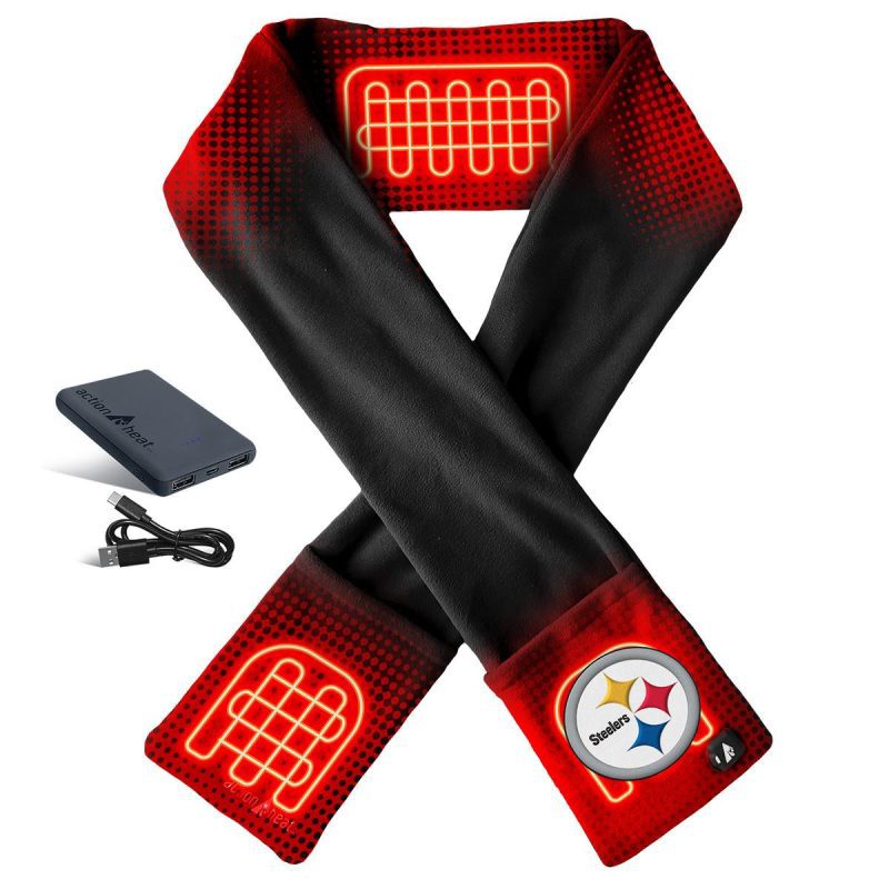 ActionHeat Pittsburgh Steelers 5V Battery Heated Scarf - Front