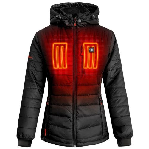 Open Box ActionHeat 5V Battery Heated Insulated Puffer Jacket W/ Hood - Women's - Front