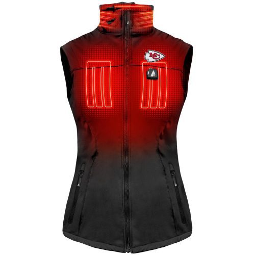 ActionHeat Kansas City Chiefs 5V Women's Softshell Battery Heated Vest - Front