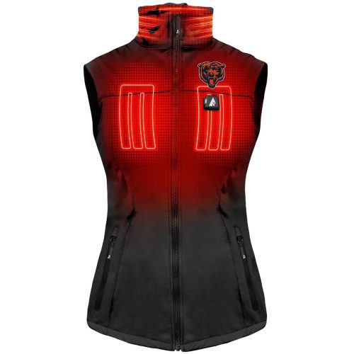 ActionHeat Chicago Bears 5V Women's Softshell Battery Heated Vest - Front