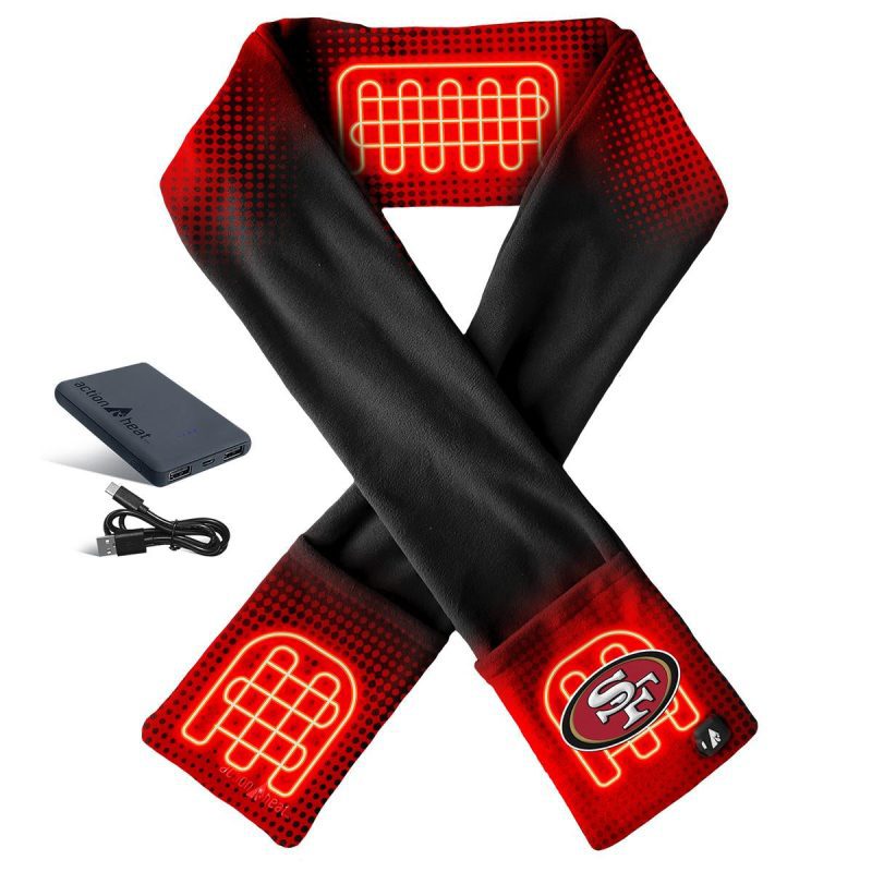 ActionHeat San Francisco 49ers 5V Battery Heated Scarf - Front