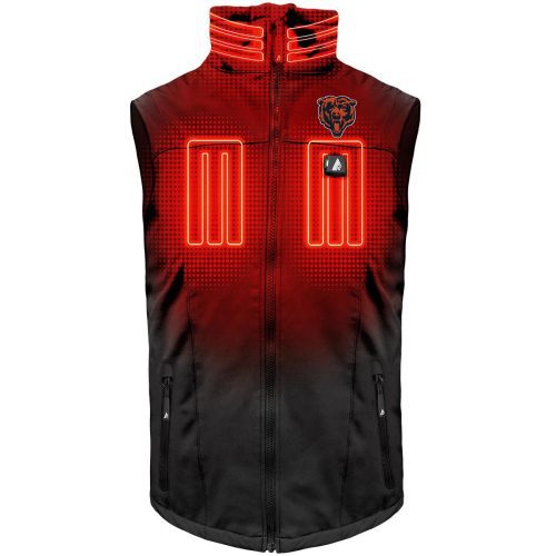 ActionHeat Chicago Bears 5V Men's Softshell Battery Heated Vest - Front