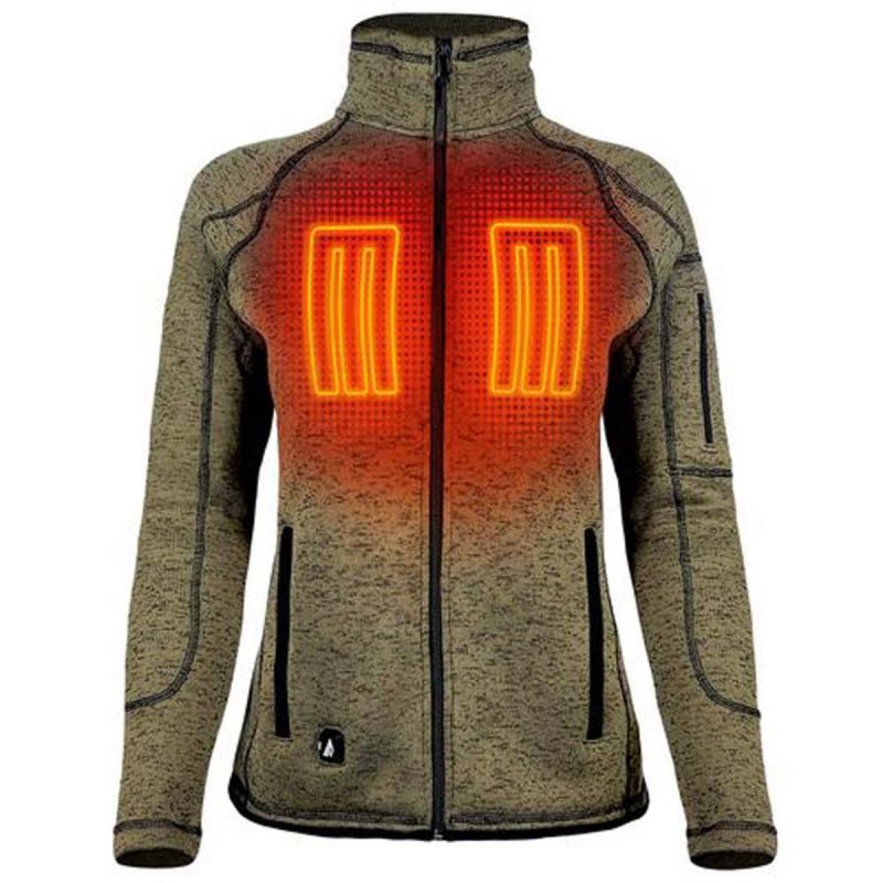 Open Box ActionHeat 5V Women's Battery Heated Sweater Jacket - Front