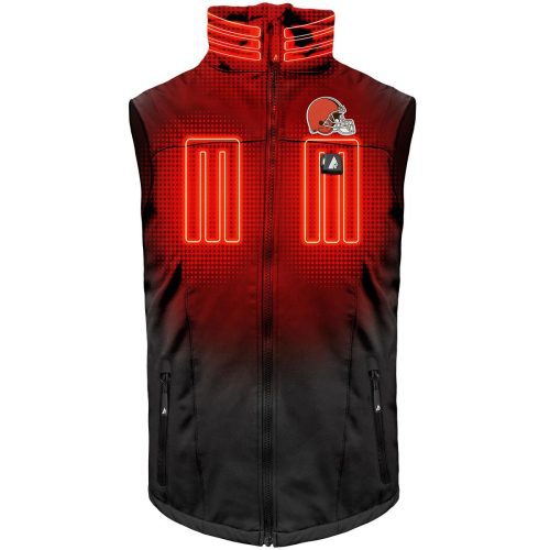 ActionHeat Cleveland Browns 5V Men's Softshell Battery Heated Vest - Front