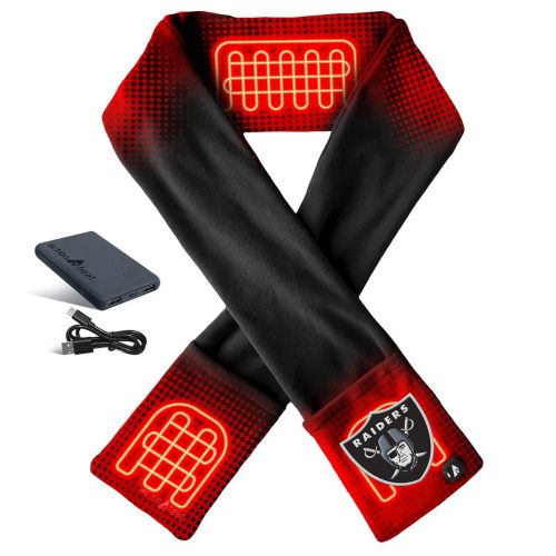 ActionHeat Las Vegas Raiders 5V Battery Heated Scarf - Front