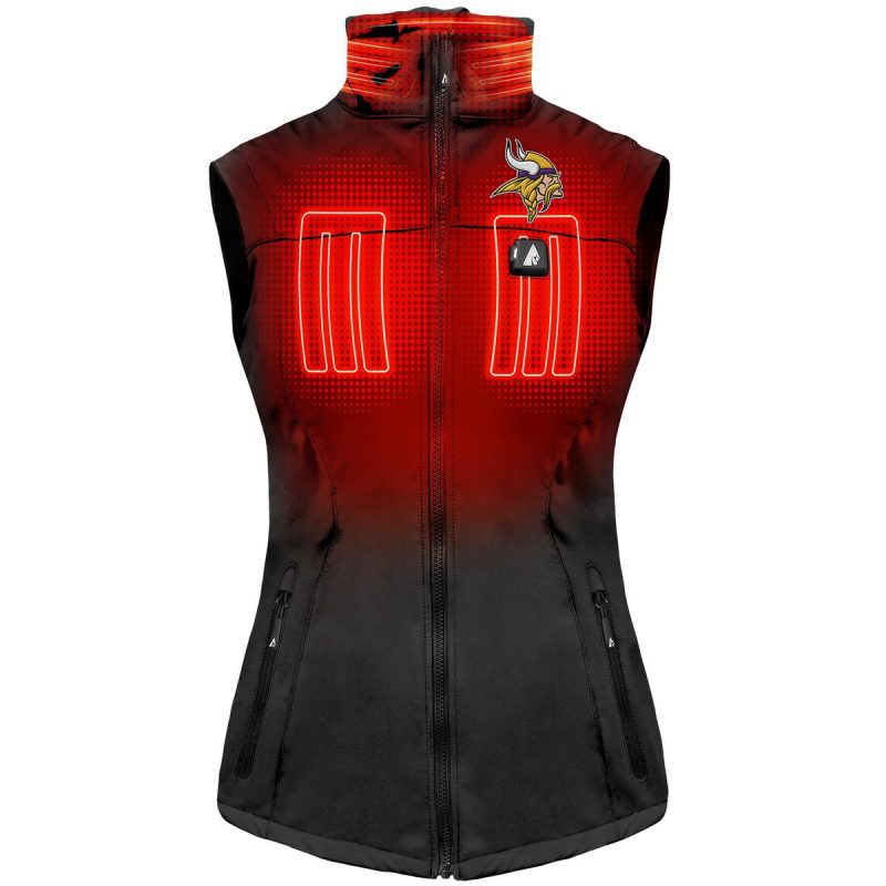 ActionHeat Minnesota Vikings 5V Women's Softshell Battery Heated Vest - Front