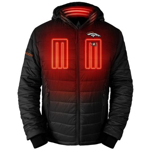 ActionHeat Denver Broncos 5V Men's Puffer Battery Heated Jacket - Front