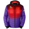 ActionHeat Minnesota Vikings 5V Men's Colorblock Puffer Battery Heated Jacket - Front